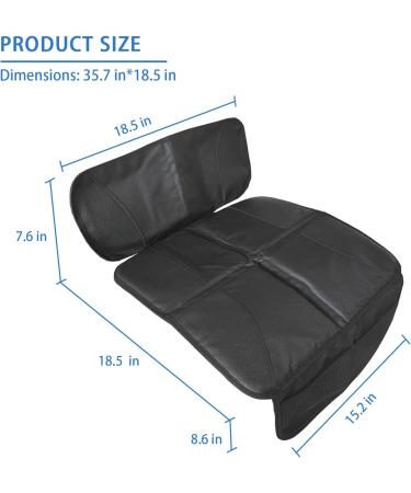 EMERSONGEARS Car Seat Protector 600D Waterproof Anti-slip Mat with Storage Bag | Universal Front & Rear Seats | Easy Install | Black Line - Buy Online on GoSupps.com