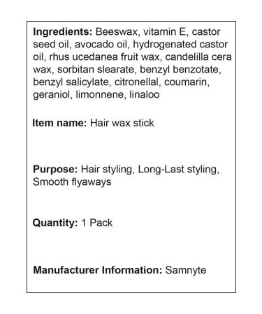 Hair Grooming Kit: Ultimate Wax Stick Slick Back Brush & Comb Set for Frizz Control & Flyaway Taming - Shop Internationally - Buy Online on GoSupps.com