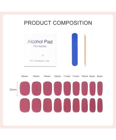 Semi Cured Gel Nail Strips - Red Tips French Manicure Stickers (18Pcs) - Long Lasting UV/LED Gel Nail Wraps - Buy Online on GoSupps.com