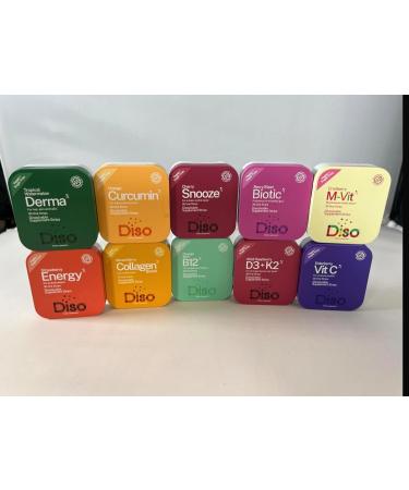 DISO - Vitamin B12 - Fast-Dissolving Oral Strips, for Tiredness and Fatigue, Orange Mint Flavor, Vegan, Sugar Free, Maximum Absorption, Gluten Free, Individually Wrapped, 30 Dissolvable Strips - Buy Online on GoSupps.com