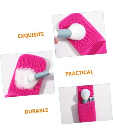 FRCOLOR 3pcs Makeup Brush Cleaner Set - Silicone Scrubber Mat & Brush Holder for Eye Shadow & Makeup Brushes - Perfect Tool for Easy Cleaning & Drying - Buy Online on GoSupps.com