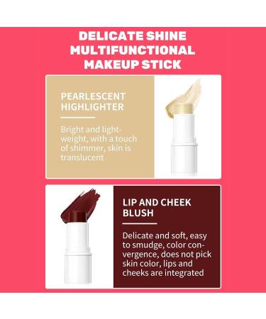 Multi Stick Face Makeup 4 in 1 Multi Stick Face Makeup Kit - Stick for Cheeks & Lips Highlighter Stick for Glow Contours Stick for Shaping Lip Balm for Moisturizing Make Up ( Sz01830-5-02 ) No. 02 in a Set of Four - Buy Online on GoSupps.com