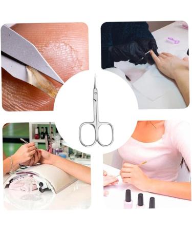 Cuticle Scissors Stainless Steel Manicure Grooming Scissors Curved Slice Pedicure Tool for Nail - Buy Online on GoSupps.com