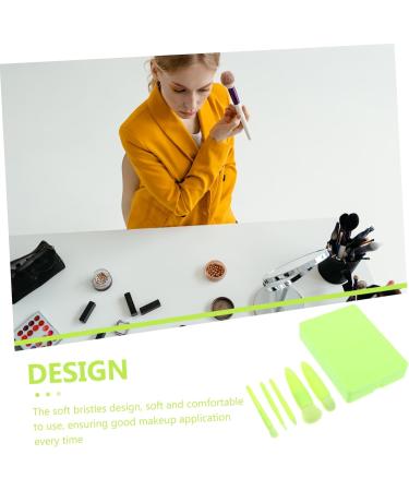 Didiseaon 1 Set loose powder set women makeup brush Soft fur belt mini small cosmetic brush artificial fiber portable vanity fur soft bristles makeup brush 9.50X3.00X2.00CM Green - Buy Online on GoSupps.com