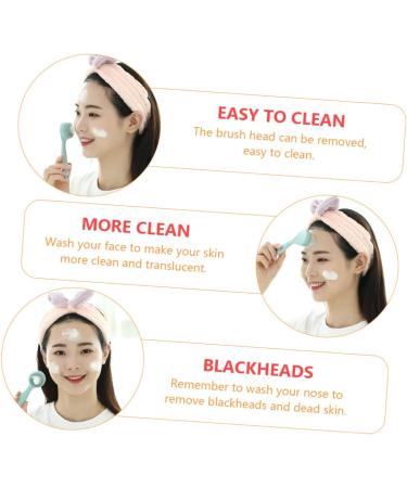 3 Set Facial Cleansing Brush - Blackhead Removal Silicone Scrubber & Satin Bonnet | Best International Shipping - Buy Online on GoSupps.com