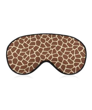 Giraffe Wild Animal Skin Print Sleep Mask for Women Adjustable Sleeping Eye Shades Cover with Elastic Strap