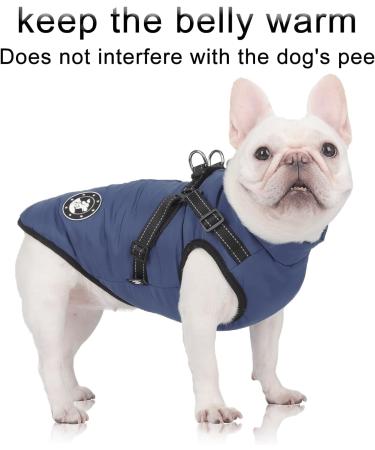 Luowan Waterproof Dog Coat for French Bulldogs - Warm XS Blue Jacket & Dog Dishes - Various Sizes Available - Buy Online on GoSupps.com