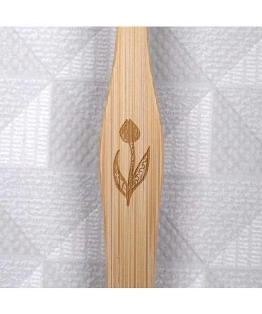 Azeeda 'A Tulip' Bamboo Toothbrush - Eco-Friendly Sustainable Dental Care for a Greener Tomorrow - Buy Online on GoSupps.com