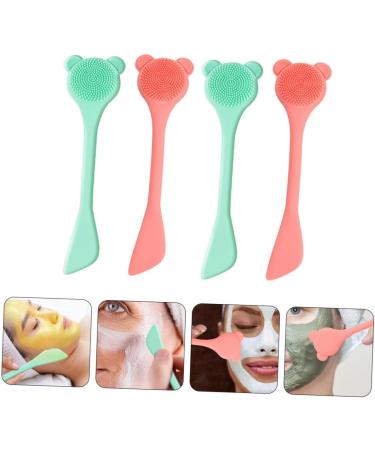 FRCOLOR Lip Exfoliator Brush silicone lip applicator facial kit removal clean skin care cosmetology kit Beauty Tool Silica gel washbasin double Silicone Face Brush - Buy Online on GoSupps.com