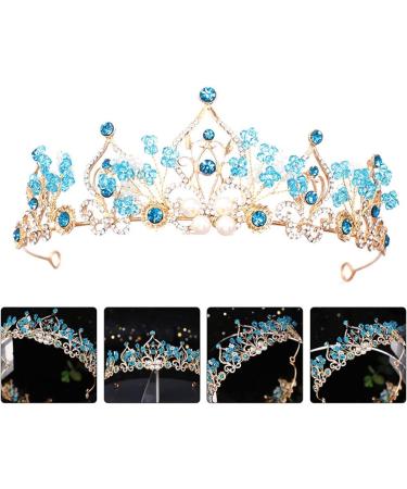 FRCOLOR Princess Tiara Crowns Blue Gem Crown Crystal Girls Tiara Rhinestone Tiara for Little Kid - Buy Online on GoSupps.com