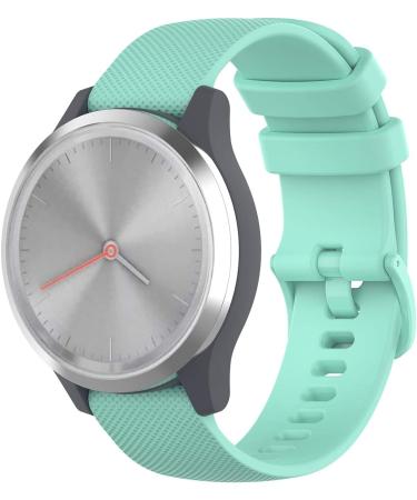 RuenTech Silicone Bands for Garmin Vivoactive 4S / Vivomove 3S - 18MM Replacement Straps in Pink/Beige/Teal/Orange/Sangria - Buy Online on GoSupps.com