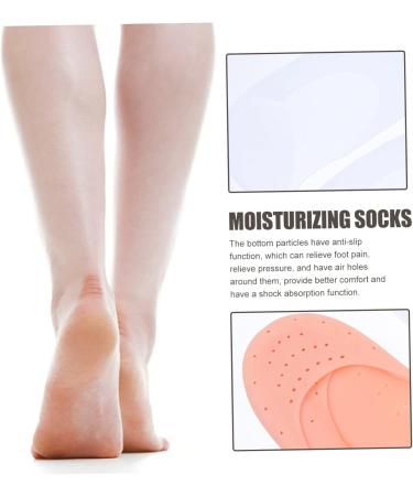 minkissy 4 Pairs Silicone Feet Spa Socks for Cracked Feet Cracked Socks Moisturising Foot Socks Foot Care Protector Plantar Socks Stretchy Gel Socks Silica Gel Socks Heel L 19.5X9.5X1.5CM - Buy Online on GoSupps.com