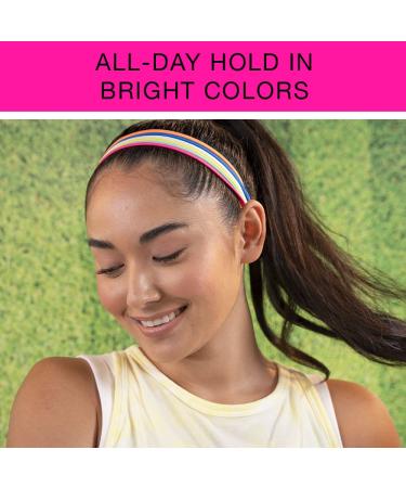 Scunci by Conair No-Slip Grip Thin Elastic Headwraps - Bright Colors 8 Pack - Buy Online on GoSupps.com