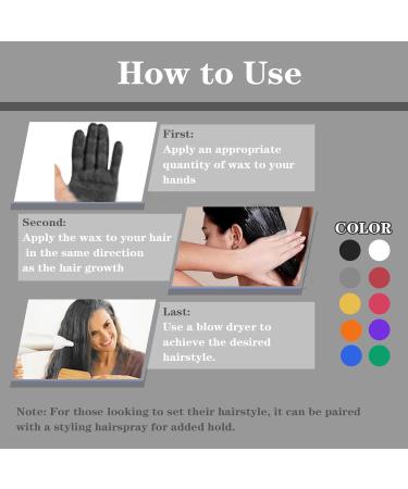 Black Hair Color Wax | Temporary Washable Hair Dye for Kids & Adults | Hair Pomade for Parties Cosplay & Halloween - Buy Online on GoSupps.com