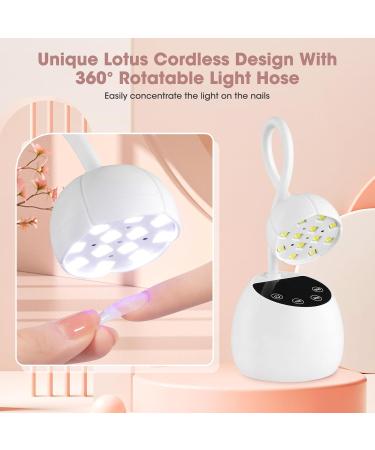 UV Nail Lamp Mini Nail Lamp for Gel Nail Polish with Smart Sensor 12 Beads Gel Nail Lamp with 4 Modes 360 Rotation Portable LED Flash Cure Nail Lamp Rechargeable Nail Lamp for Gel Nails Quick Drying - Buy Online on GoSupps.com