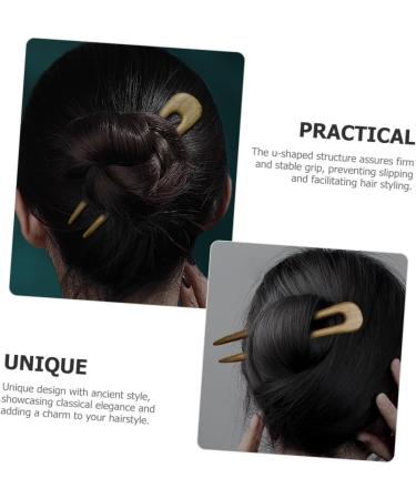 FRCOLOR Green Sandalwood Hairpin Women Hair Sticks Wooden Hair Stick U Shaped Hair Pins French Hair Clips Bridal Hair Clip French Hair Fork Hair Stick for Hair Tiara Headgear Bride Hanfu - Buy Online on GoSupps.com