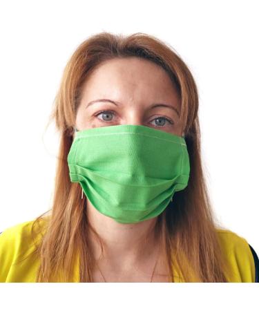 4business 10-Pack Green Fabric Masks | High-Quality Cotton | Washable & Reusable | Unisize Community Protection - Buy Online on GoSupps.com