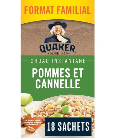 Quaker Apples & Cinnamon Instant Oatmeal 18 Packets 594g Apples & Cinnamon 594 g (Pack of 1) - Buy Online on GoSupps.com