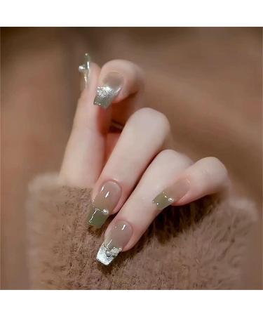 Press on Nails Long Fake Nails 24Pcs Shiny False fingernail with Self-Adhesive Jelly Nail Glue Tabs Press On False Nails - Buy Online on GoSupps.com