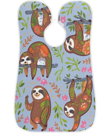 Beard Bib Apron for Men | Non-Stick Waterproof Hair Catcher - Cute Sloths Design - Ideal for Shaving & Trimming | Ship Worldwide - Buy Online on GoSupps.com