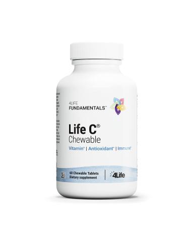 4Life Life C - 7 Active Forms of Vitamin C for Immune Support Nutrient Absorption and Benefits - Citrus Flavor - 60 Chewable Tablets