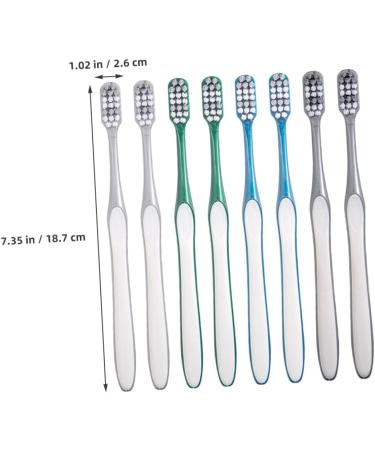 Fomiyes 8-Piece Manual Toothbrush Set | Anti-Stain Hand Cleaning Tools | Lightweight Travel Toothbrushes for Men - Buy Online on GoSupps.com