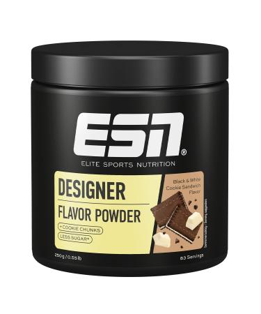 ESN Designer Flavor Powder Black & White Cookie Sandwich 250 g flavor powder for sweetness without a lot of sugar and calories tested quality - Made in Germany Black & White Cookie Sandwich 250 G (1 Pack)