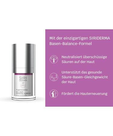 SIRIDERMA Basic Eye Cream | Fragrance-Free Vegan Formula with Hyaluronic Acid | 15 ml for Stressed & Sensitive Skin - International Shipping Available - Buy Online on GoSupps.com