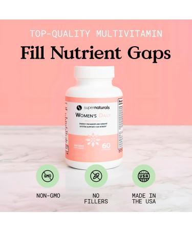 Super Naturals Health Multivitamin for Women Immune Defense Supplement Multivitamin Capsules Vegan Supplements for Women - 60 Capsules - Buy Online on GoSupps.com
