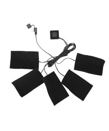 Electrical USB top heater 5 pieces of USB heating pillows for clothing small size portable electrical USB heated adjustable temperature warmer heating element for neck