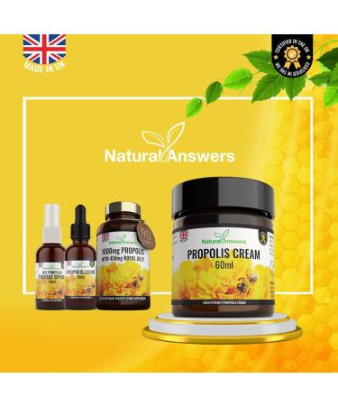 Bee Propolis Cream 60ml - Natural Moisturizing Balm for Dry Skin, Cold Sores & Spots | UK Made - Buy Online on GoSupps.com