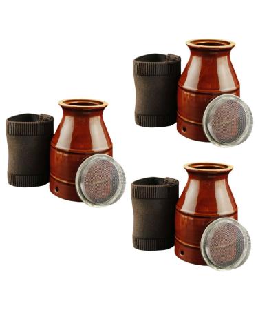 TOVINANNA 3 STK cupping Moxibusion Glass Cycle Massage Guard Cone roll Chinese cupping cup cup moxibusion burner air purifier cupping burner Moxa massage pot I can ceramic care