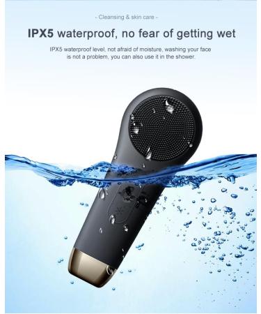 Rechargeable Waterproof Silicone Facial Cleansing Brush - Deep Cleansing & Gentle Exfoliating Electric Face Scrubber for Men & Women (Black) - Shop Internationally - Buy Online on GoSupps.com