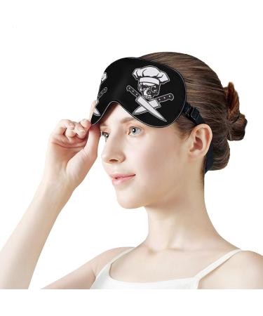 Skull Chef Sleep Mask - Adjustable Strap Eye Cover for Sleeping, Blocking Light - Men's and Women's Night Travel Blindfold - Buy Online on GoSupps.com