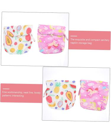 Healifty Women's Wallets 2 Pcs Napkin Storage Bag Set - Cute Makeup Bag for Travel - Portable Napkin Pouch & Coin Bag - Menstrual Cushion Holder - Buy Online on GoSupps.com