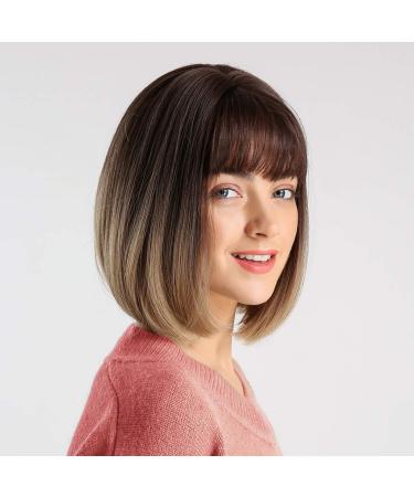 Shop Women's Short Bob Wig - Brown Synthetic Cosplay Hair for 50s 60s 80s Parties | International Shipping - Buy Online on GoSupps.com