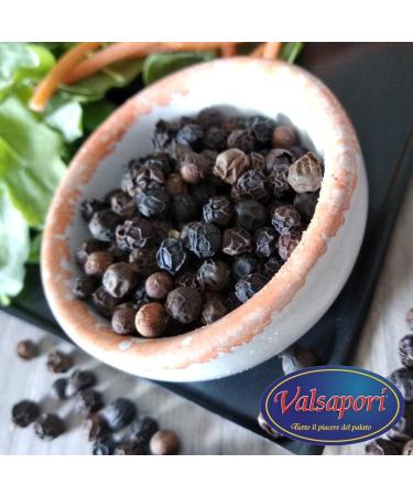  Valsapori Tellicherry Black Peppercorns in a 100g bag - 100% natural Sicilian cultivation - Late harvest with a pungent taste - - Buy Online on GoSupps.com