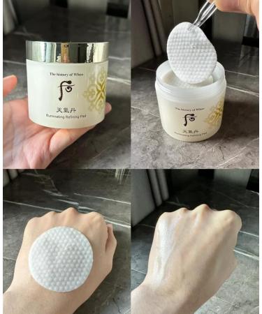 Korea Skincare Cheongidan Illuminating Refining Pad 60ea - Soothing Gold Toner for Smooth Skin | Buy Internationally - Buy Online on GoSupps.com