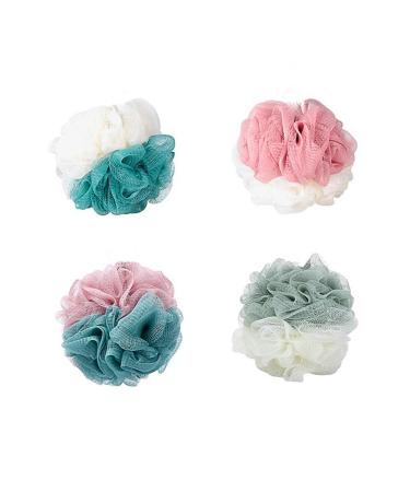 Sponge Shower Sponges 4 Pieces Bath Shower Ball Shower Sponge Body Luffa for Women Men Clean Skin Multicolor