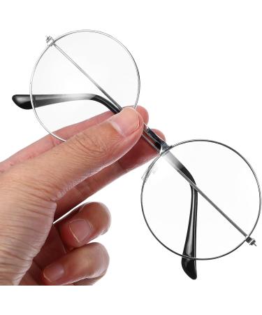 Rosenice Round Glasses - Unisex Retro Clear Lens - Ultra Light Silver Cosplay Eyewear - Buy Online on GoSupps.com