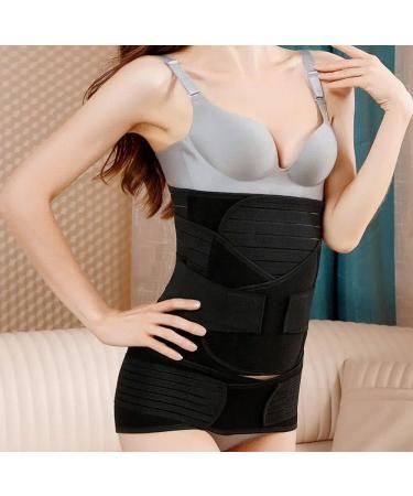 BIONICORE 3-in-1 Postpartum Belly Band Wrap - Abdominal Binder Support & Recovery Belt for C Section - XXL Black - Buy Online on GoSupps.com