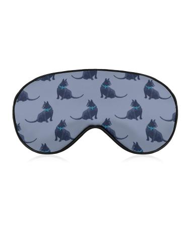 Elegance Russian Cat Sleep Mask Eye Cover for Sleeping Blindfold with Adjustable Strap Blocks Light Night Travel Nap for Men Women