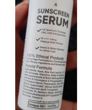 Shop Sunscreen Serum SPF 50 PA++++ | Broad Spectrum Protection | Lightweight & Non-Greasy | Dewy Finish for All Skin Types - 30ml - Buy Online on GoSupps.com