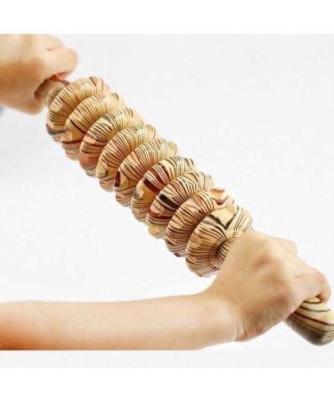 CYRUS Wooden Massage Roller - 9 Ball Trigger Point Cellulite Pain Relief - Buy Online on GoSupps.com