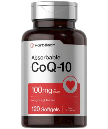 Horb ach CoQ10 100mg Softgels | 120 Count | Non-GMO and Gluten Free Supplement