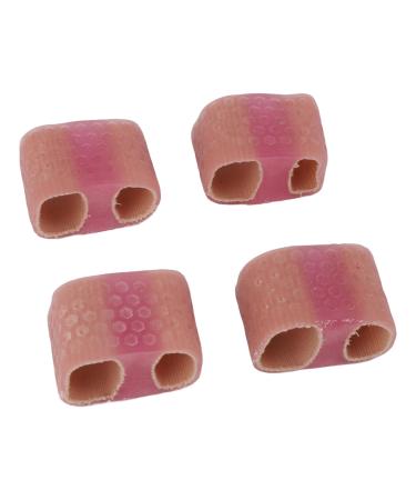 Brrnoo toe spreader for correction of bale toes 4 pieces 2 holes for correction of bale toes and restoring the toes flexible straightener corrector for large toes S S