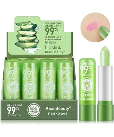 LICHENGTAI 12 Pieces Moisturizing Lip Balm with Aloe Vera Temperature Color Changing Lipstick - Buy Online on GoSupps.com