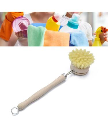 Wooden Pots Washing Brush with Long Handle Kitchen Dishes Cast Iron Pots Pans Scrubber Cleaning Tool Household Accessory Cleaning Brush - Buy Online on GoSupps.com