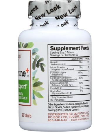 Quantum Health Super Lysine Plus 90 Count - Buy Online on GoSupps.com