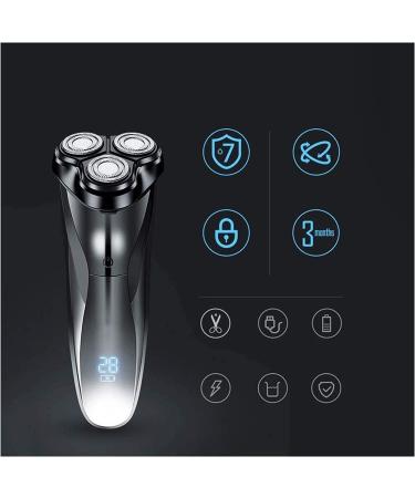 GeRRiT Electric Razor - 3D Rechargeable Waterproof Shaver for Men | Wet & Dry Rotary Electric Shaving with Pop-up Trimmer & LED Display | 150 Mins Battery Life - Buy Online on GoSupps.com